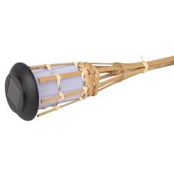 Светильник уличный ЭРА ERASF22-24 на солнечных батареях садовый Факел бамбук 56 см