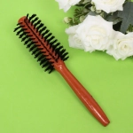 Расческа массажная брашинг «Bon Salon», искусств. ворс, цвет корич, 4,5*21см (блистер Ultramarine)