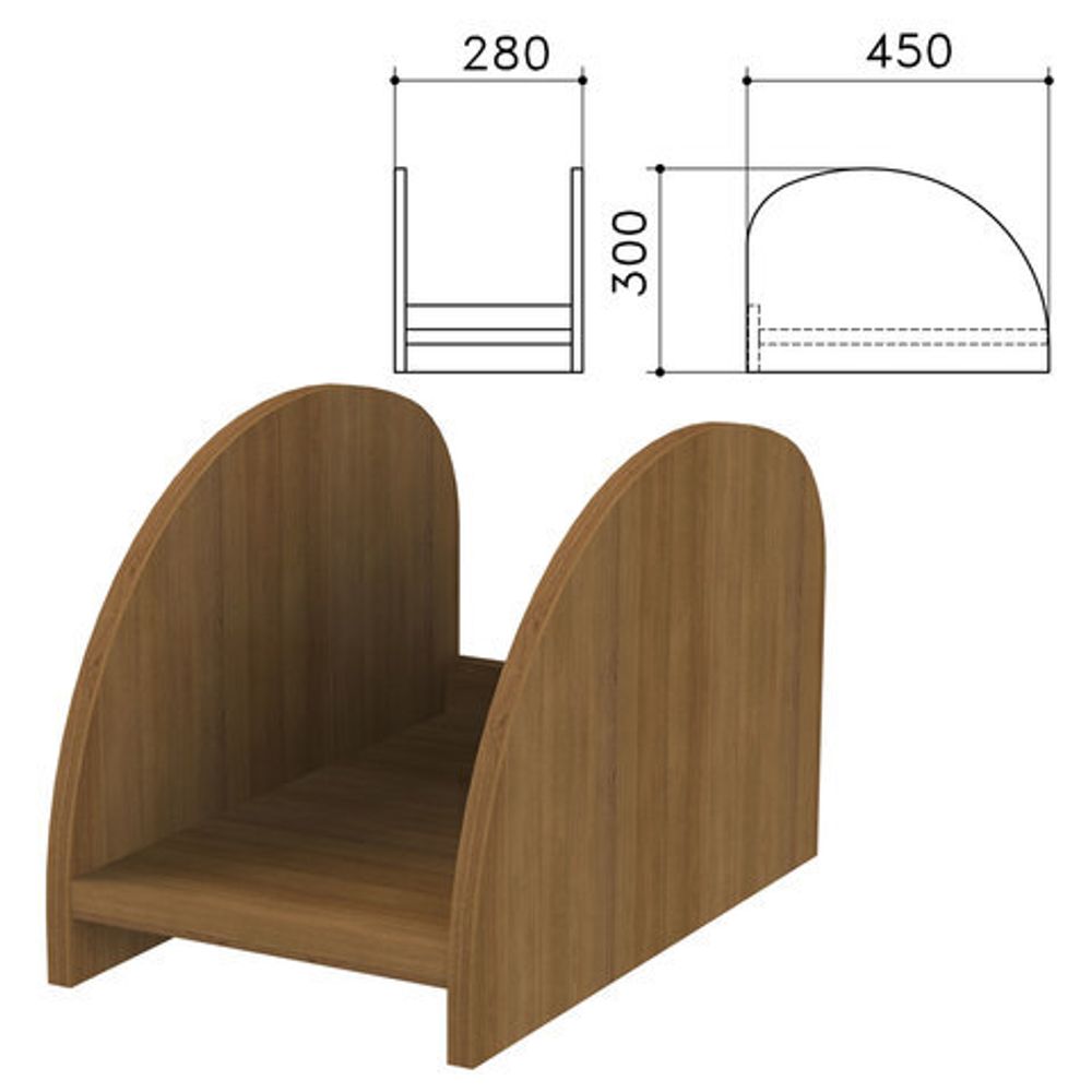 Подставка под системный блок &quot;Канц&quot;, цвет орех пирамидальный, ПК01.9