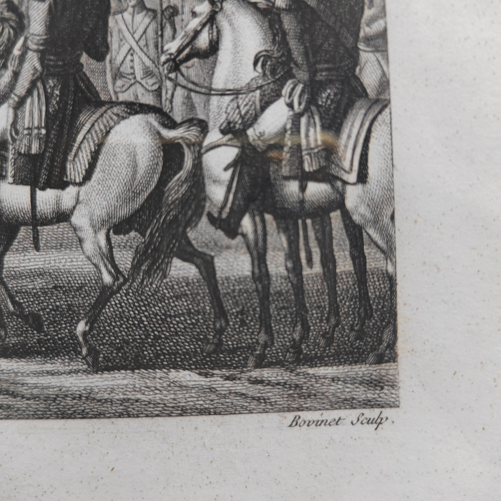 Бовине Эд. Вступление французов в Берлин по ориг. Свебаха. Гравюра. 1834 г.