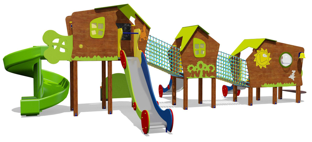 Игровой комплекс для детей 4-6 лет для уличной площадки