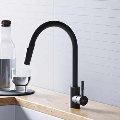 D3007522 Logic Кухонный смеситель  с вытягивающимся изливом, черный