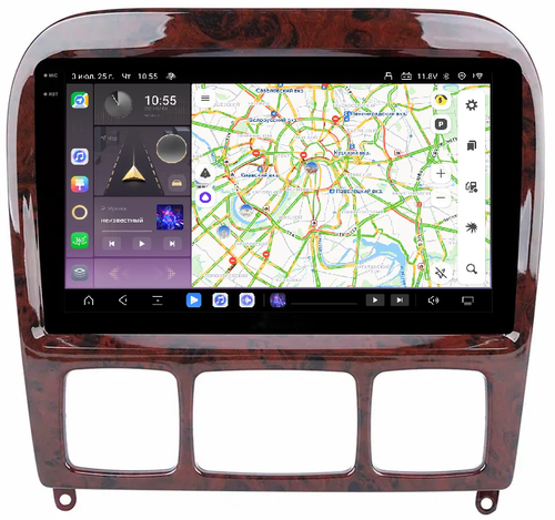 Магнитола для Mercedes-Benz S (W220) 1998-2005 - Kuberg OL-9952 QLed+2K, Android 13, Быстрейшая, CarPlay, 4G SIM-слот