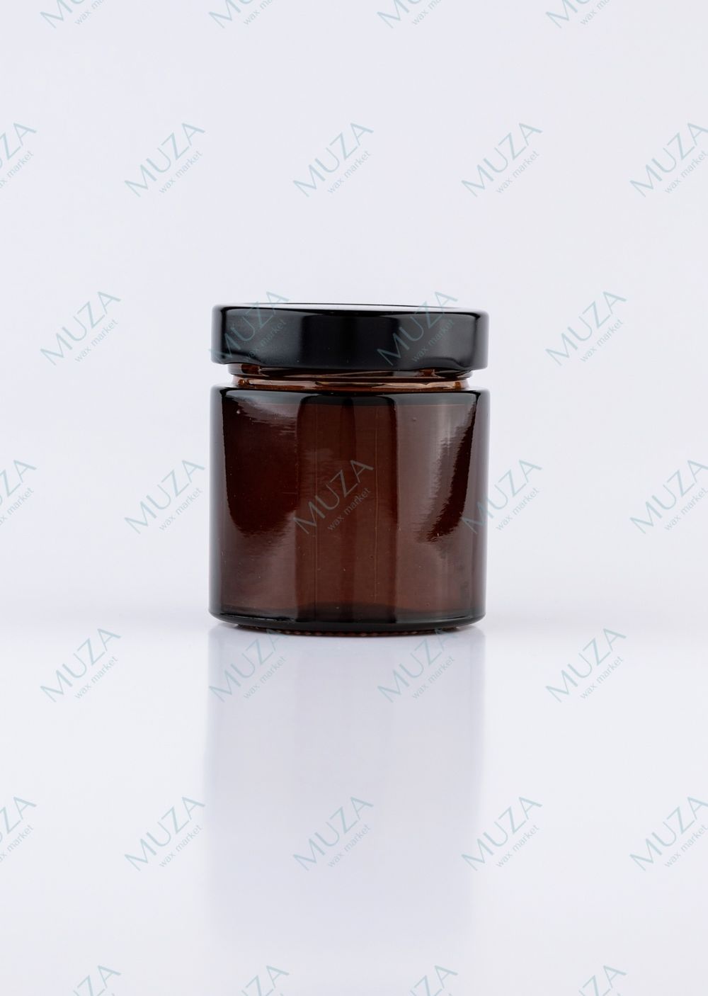 Баночка темное стекло с металл. крышкой 200 мл.