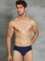 Классические мужские трусы-слипы из хлопкового волокна Doreanse Cotton Premium (Размер: S) (Цвет: темно-синий)