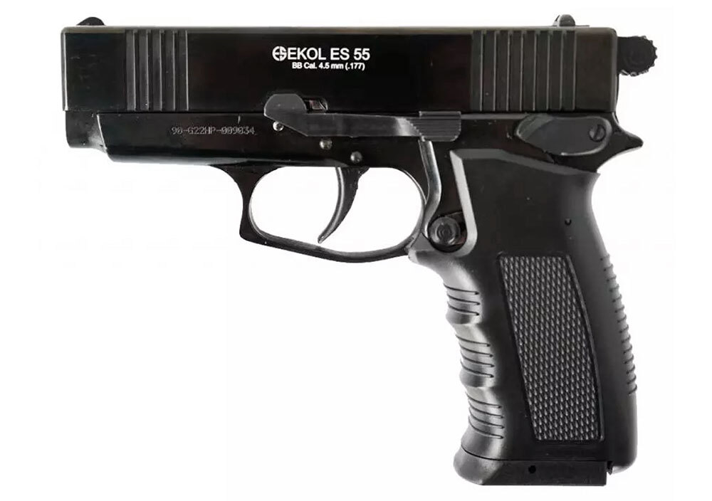 Пистолет пневматич. EKOL ES 55 Black (металл) кал.4,5 3Дж