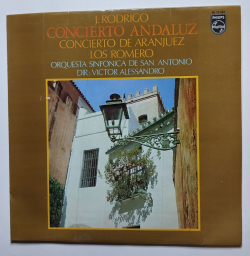 Винтажная виниловая пластинка LP J. Rodrigo, Los Romero, Concierto Andaluz Concierto De Aranjuez (Spain 1970)