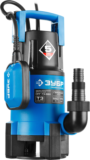 Насос дренажный "ЗУБР" НПГ-Т3-550