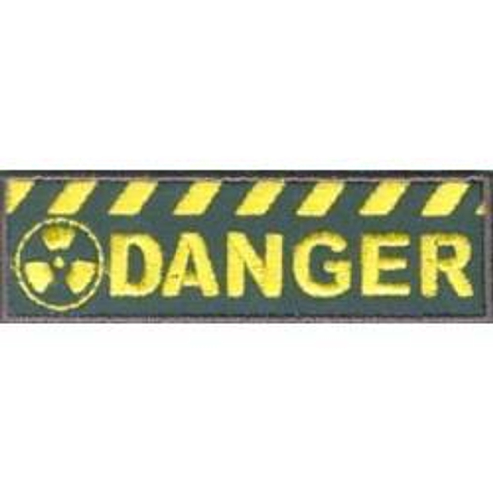 Нашивка Danger ( жёлто-графитовая, световозвращающая )