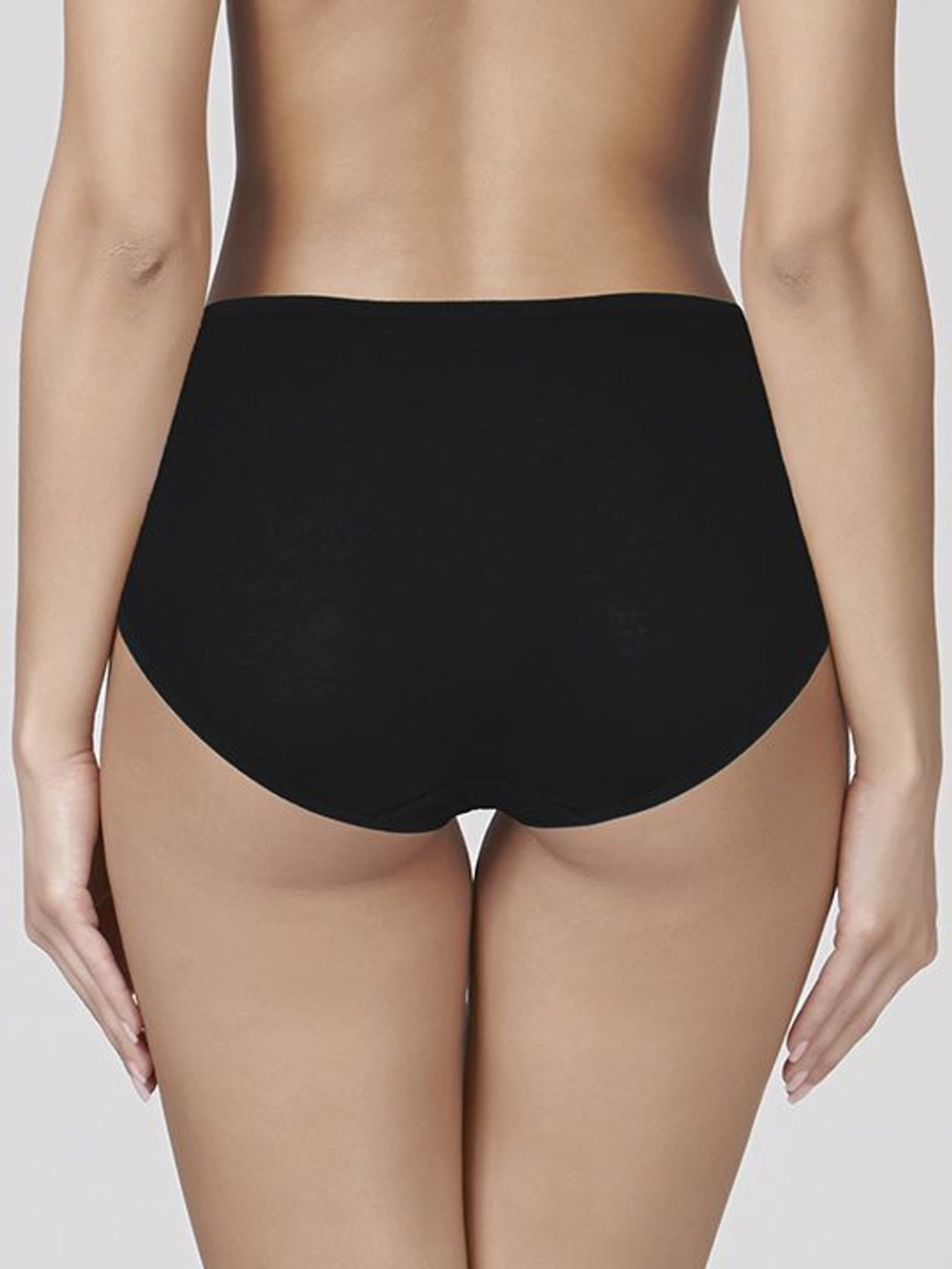 Трусы-слип со средней линией талии из хлопковой ткани (Размер: XXL) (Цвет: бежевый)