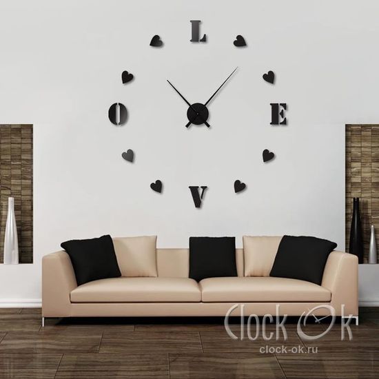 Настенные 3D часы Sweet Love