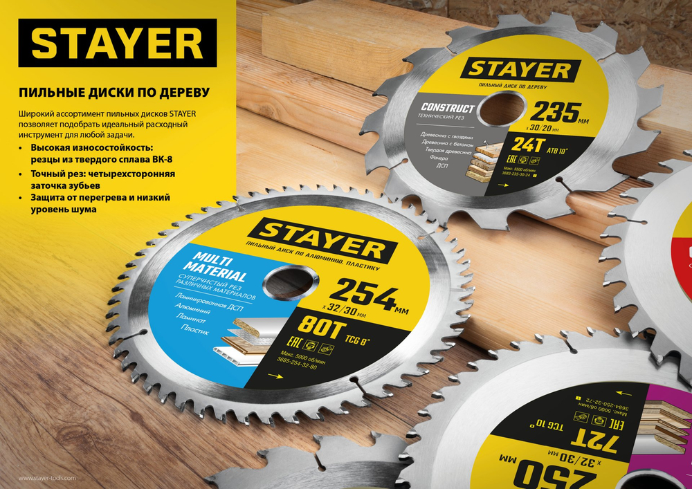 STAYER Expert, 140 x 20/16 мм, 36Т, точный рез, пильный диск по дереву (3682-140-20-36)