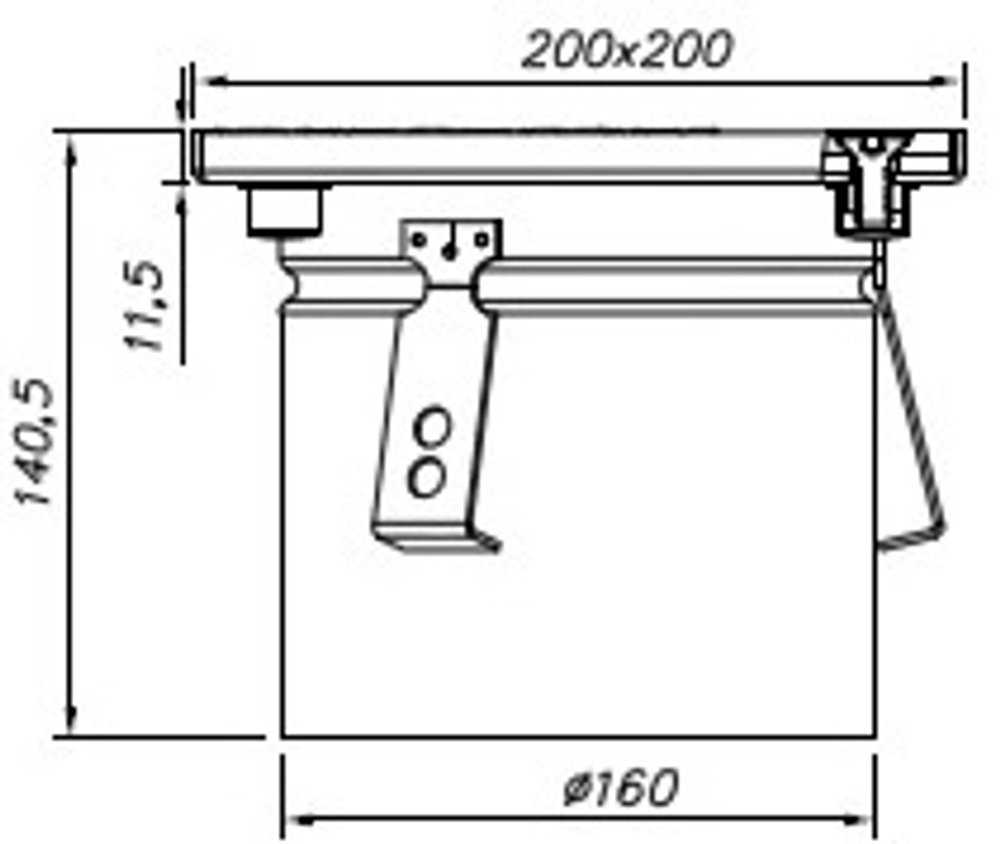 Rw200/160 Ревизионный трап из нержавеющей стали Dn160