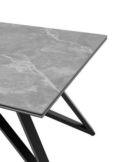 Стол обеденный Канкун раскладной 140-180*90 керамика серый