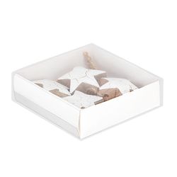 Набор елочных украшений Marble stars из коллекции New Year Essential, 4 шт.