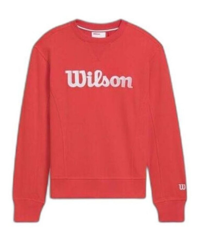 Кофта для девочки теннисная Wilson Youth Unisex Team Crewneck - infrared