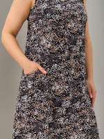 Платье П-012/черный-бежабстракция