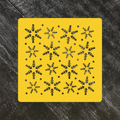 Трафарет новогодний №63 Снежинки