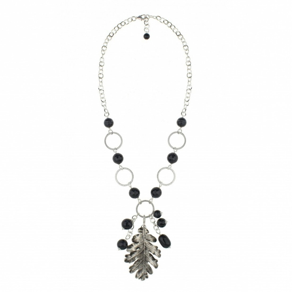 Колье лист Ester Bijoux Дуб CL875-S BW