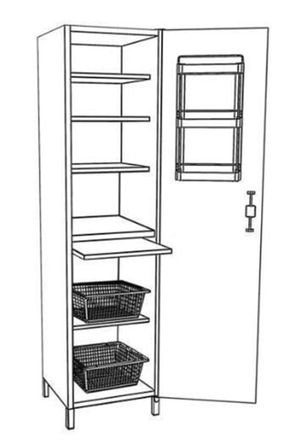 Шкаф медицинский без сейфа для медикаментов ШМ-1-01
