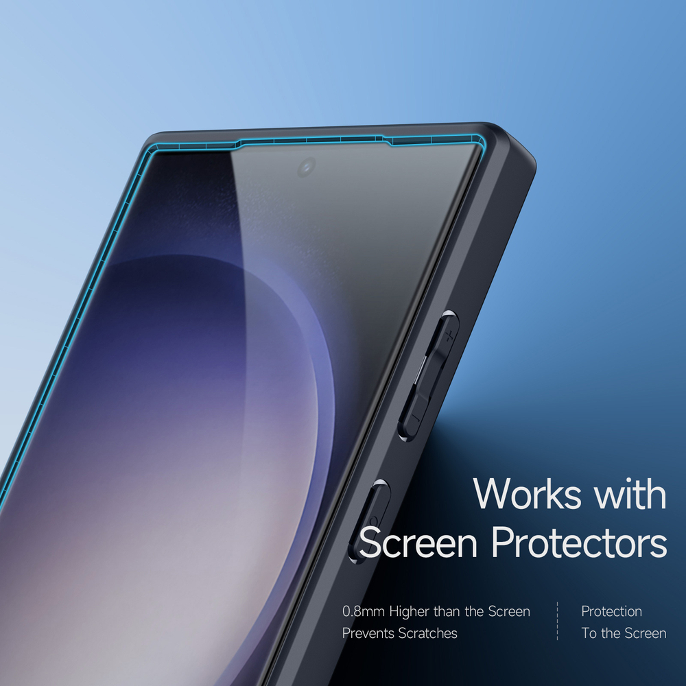 Тонкий чехол с мягкими черными рамками от Dux Ducis для Samsung Galaxy S23 Ultra, серия Aimo Series Case