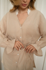 Костюм для дома с брюками, Бежевый