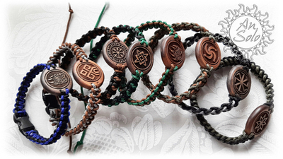 Браслет с обережным символом в ассортименте