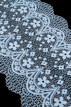 Эластичное кружево светло-голубое ширина 19.5 см