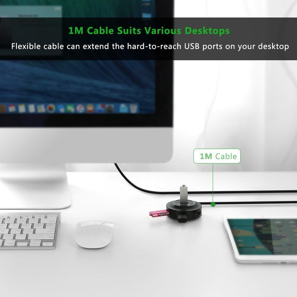 USB HUB 2.0 4 port, 1m UGREEN 20277
