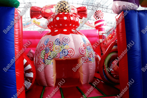 Коммерческий надувной батут "Конфета" 5*5*4.5 м
