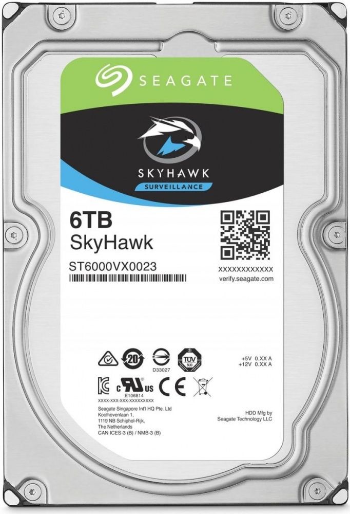 Жесткий диск SEAGATE Skyhawk ST6000VX0023, 6Тб, HDD, SATA III, 3.5&quot;