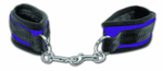Мягкие наручники с фиолетовыми вставками Beginners Handcuffs (Цвет: черный с фиолетовым)