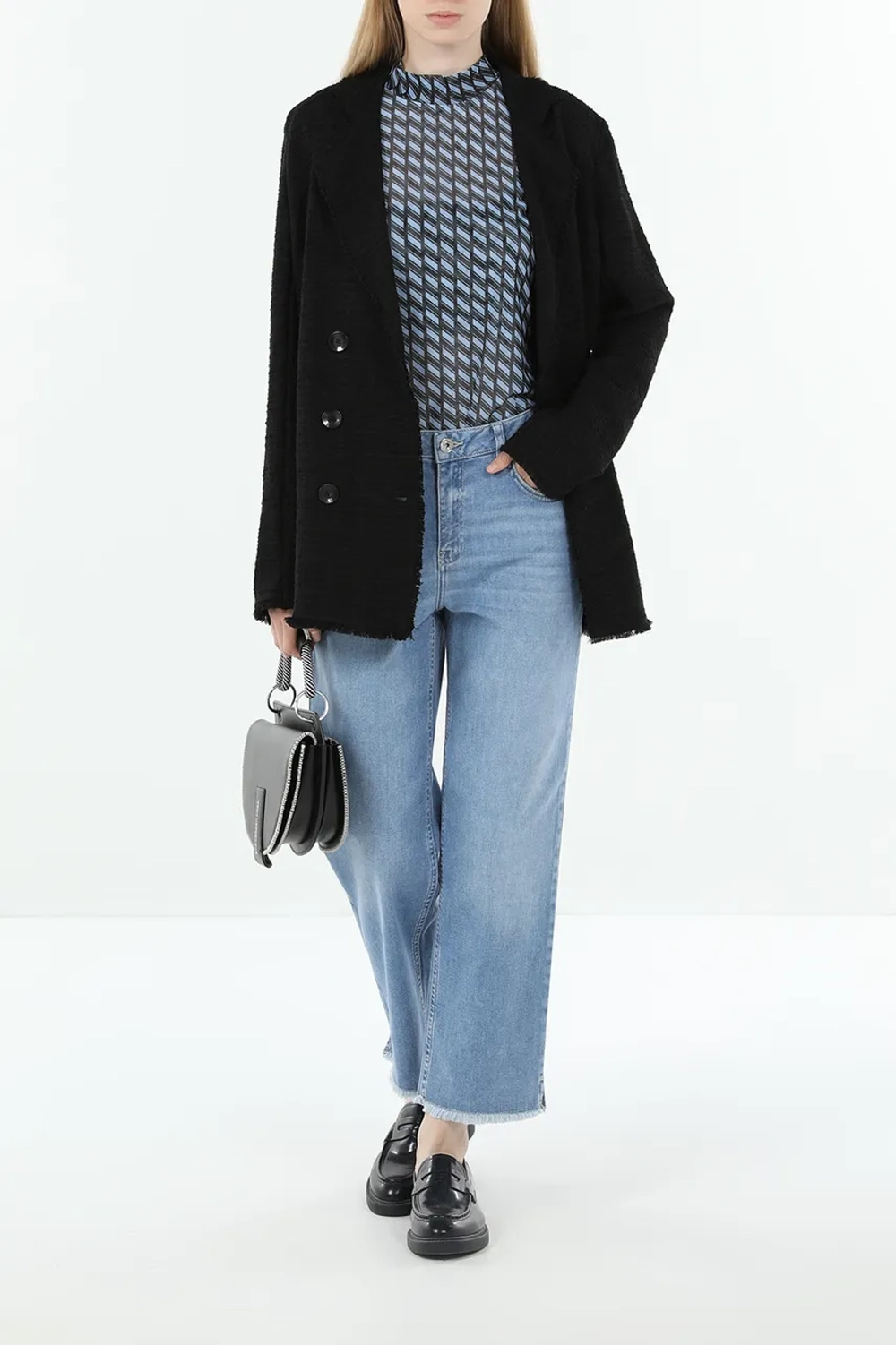 Джинсы MARC AUREL 1637 голубой mom-fit