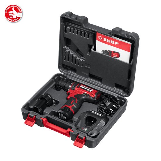 Аккумуляторная дрель-шуруповерт ЗУБР ДШЛ-125-22