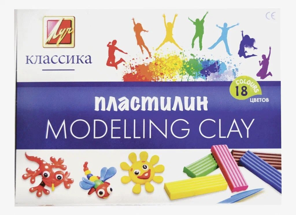 Пластилин 18цв 360гр. КЛАССИКА, к/к, стек