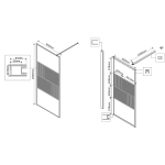 Душевая перегородка Walk-In VSW-1HC900CFGM, 900*2000, вороненая сталь, стекло прозрачное/рифленое, , шт