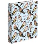 Тетрадь на кольцах А5 175х215 мм, 120 л., твердый картон, клетка, BRAUBERG, "Щеглы", 404079