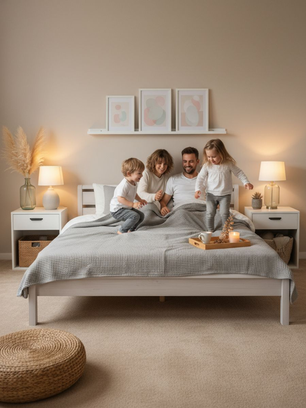 Кровать 160х200, Мадейра, из массива дерева, с основанием, белая, Dipriz