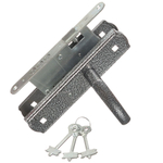 Замок врезной Avers, ЗВ9-4-1-4, ручка в комплект, сувальдный, серебр