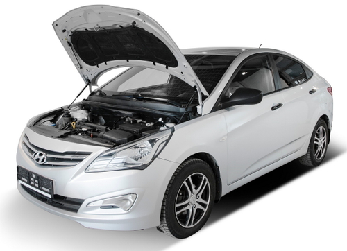 Газовые упоры капота АвтоУпор для Hyundai Solaris I 2010-2017, 2 шт., UHYSOL012