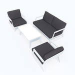 Лаунж зона Ideal Patio ЭСТИВО антрацит - белый каркас