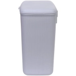 Корзина для мусора подвесная 26х20х32 серая с крышкой