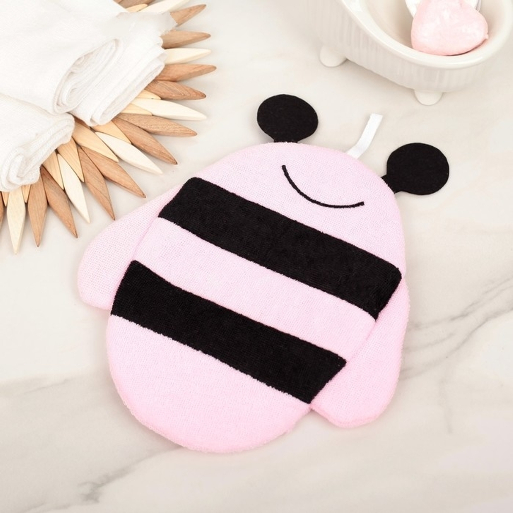 Мочалка варежка детская "Пчелка", цвет МИКС 2515983