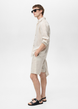 Бермуды slim fit 100% лен