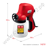 ЗУБР 120 Вт, краскопульт электрический, безвоздушный (ЗКПЭ-120)