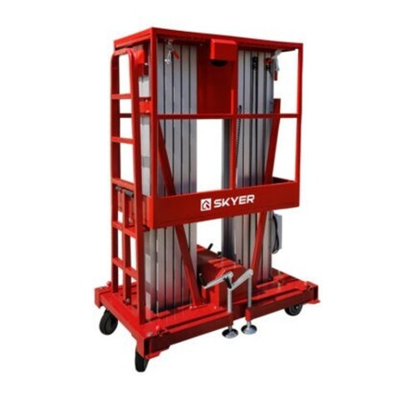 Подъемник двухмачтовый телескопический SKYER GTWY8-100 AC 220 В, (8 м/125 кг) GTWY8-100 AC