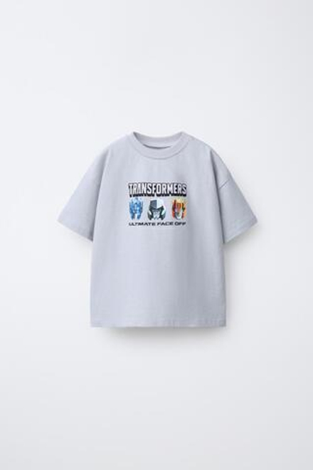 ZARA ФУТБОЛКА С ПРИНТОМ TRANSFORMERS®, СЕРЫЙ