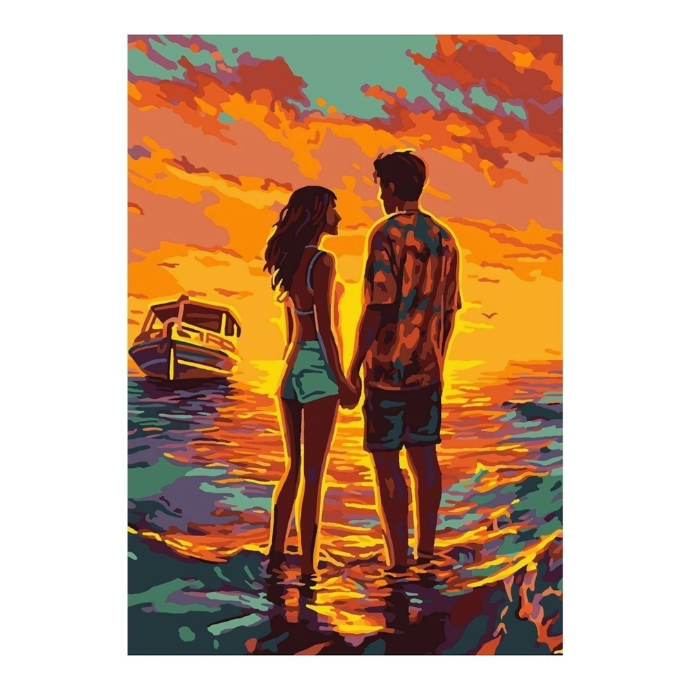 Картина по номерам 20*28,5см "Берег для двоих" (Lori)