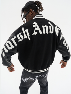 Бомбер HARSHandCRUEL "Gothic Logo" Varsity Jacket