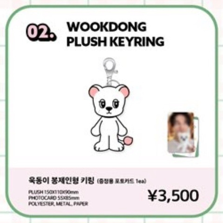 Брелок WOOKDONG PLUSH KEYRING (без карты)